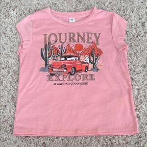 SHEIN Pink Journey Explore Kids T-Shirt